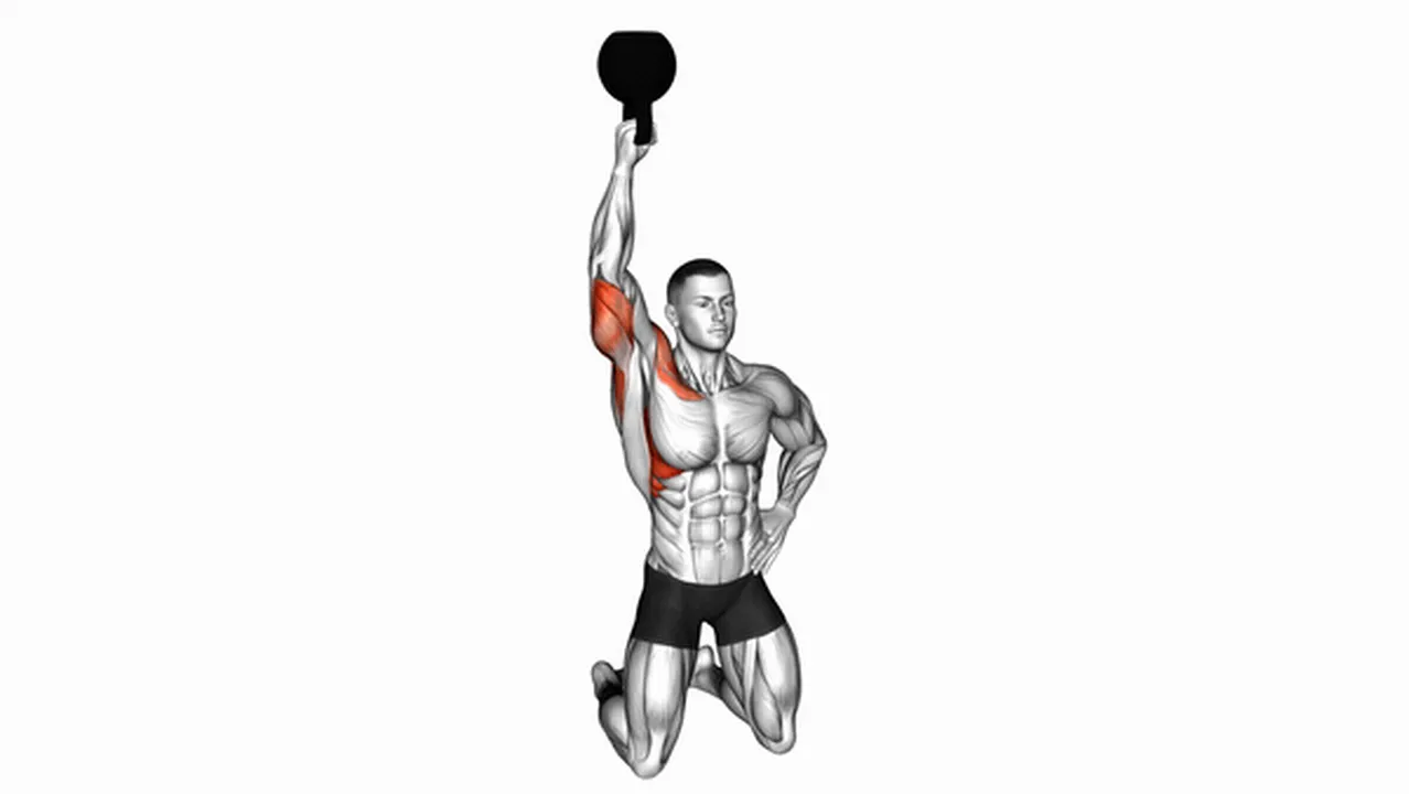 How to do Kettlebell Kneeling One-Arm Bottoms Up Press? Image