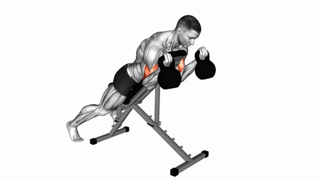 How to do Kettlebell Prone Incline Curls? Image