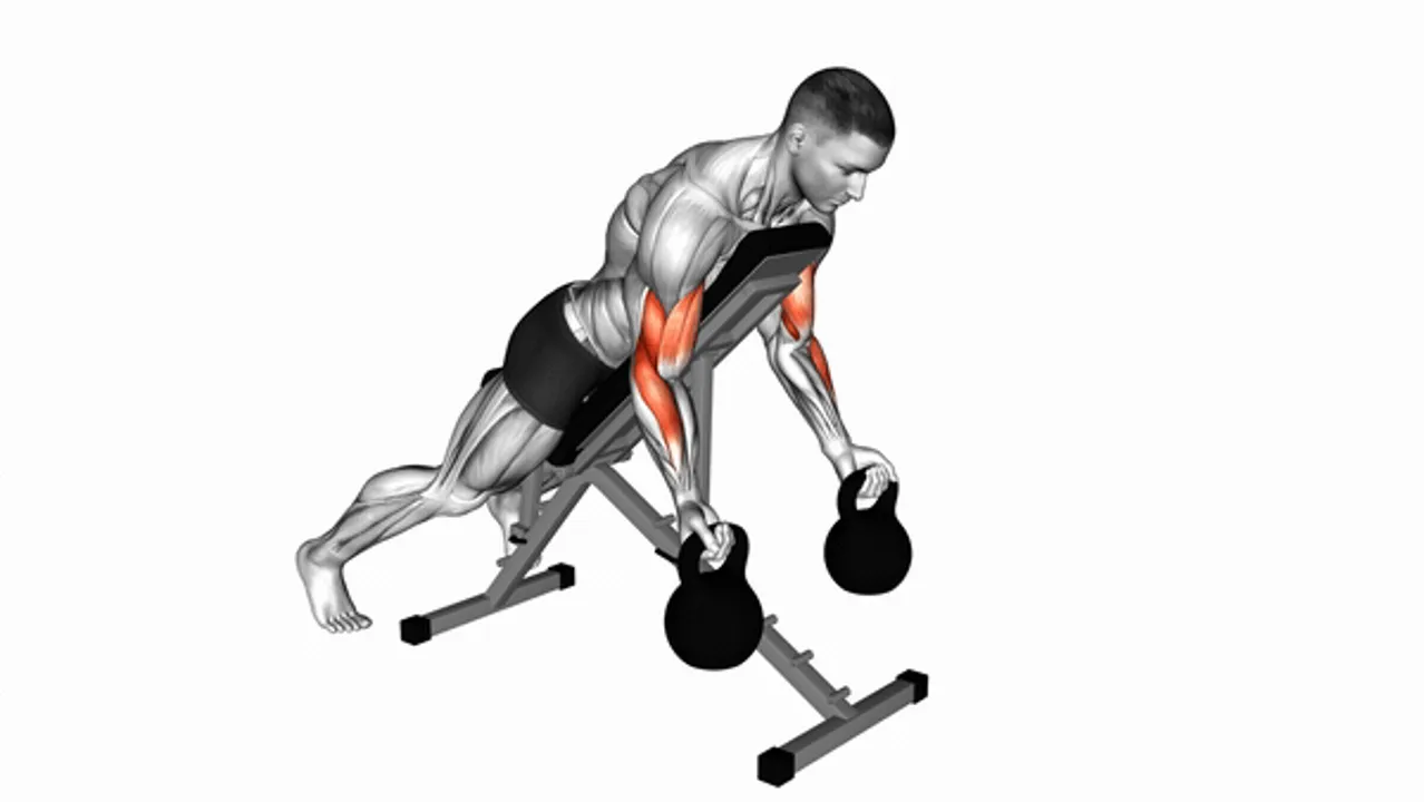 Kettlebell Prone Incline Curl