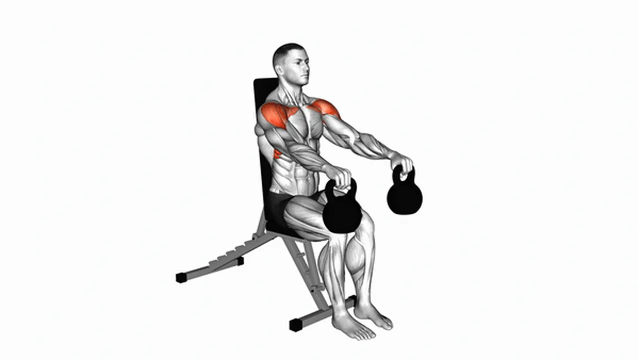 How to do Kettlebell Seated Front Raises? Image