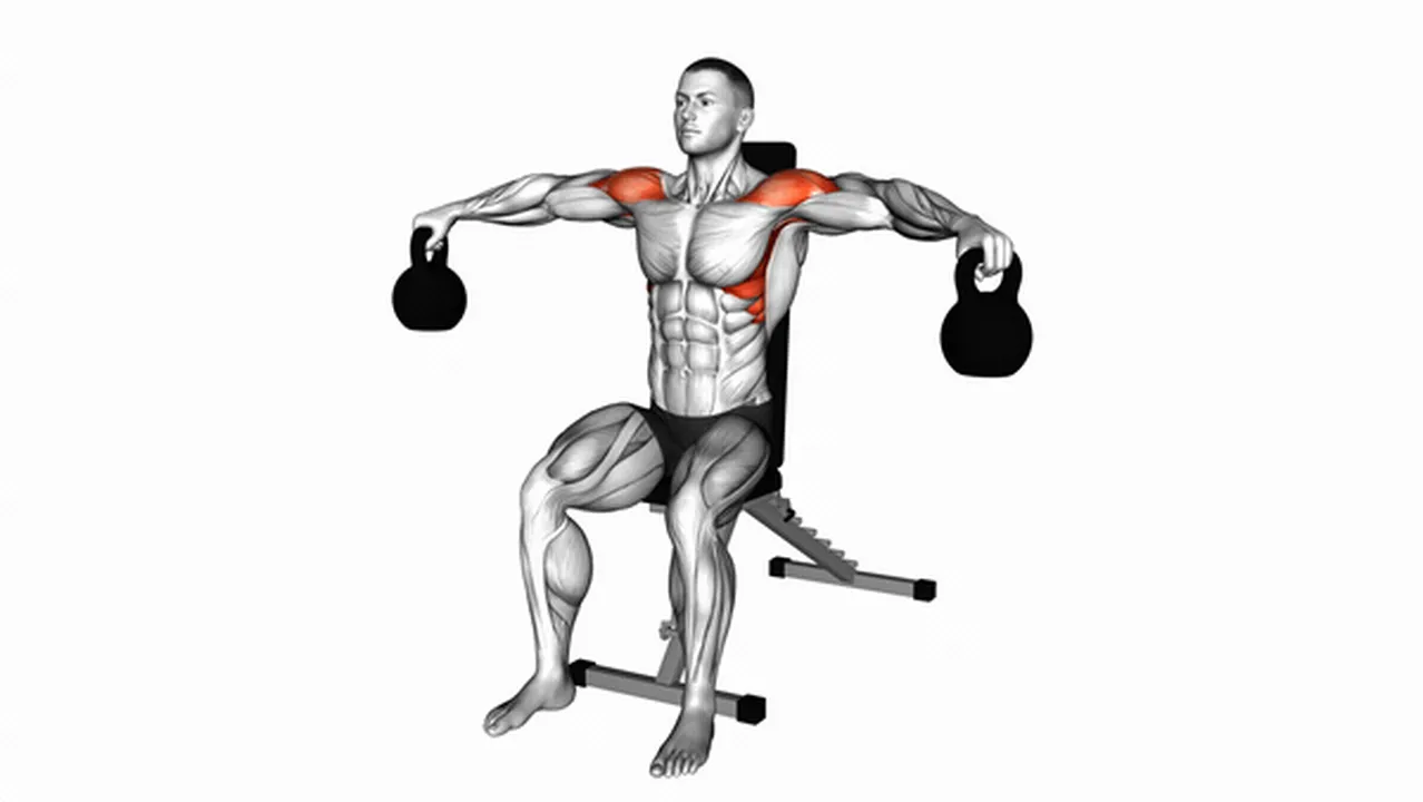 How to do kettlebell seated lateral raises? Image