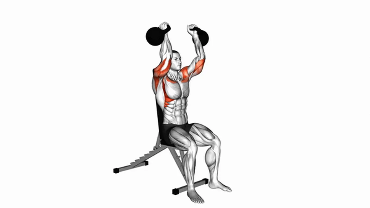 How to do the Kettlebell Seated Neutral Grip Shoulder Press? Image