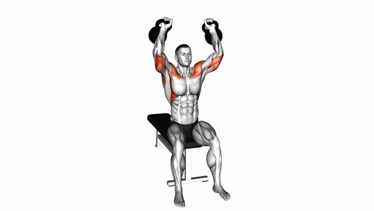 What are the benefits of Kettlebell Seated Two-Arm Military Press? Image