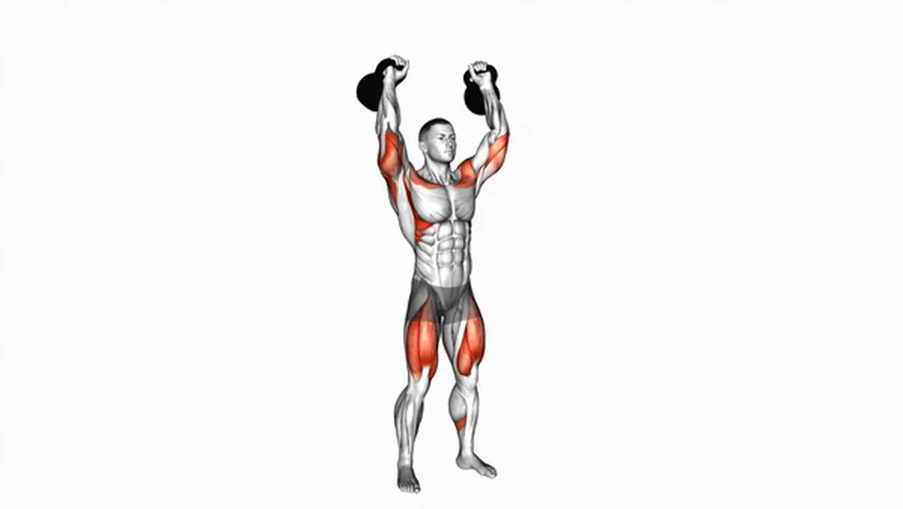 Common kettlebell thruster variations Image