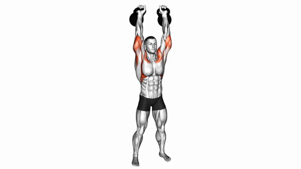 How to perform the Kettlebell Two-Arm Military Press? Image