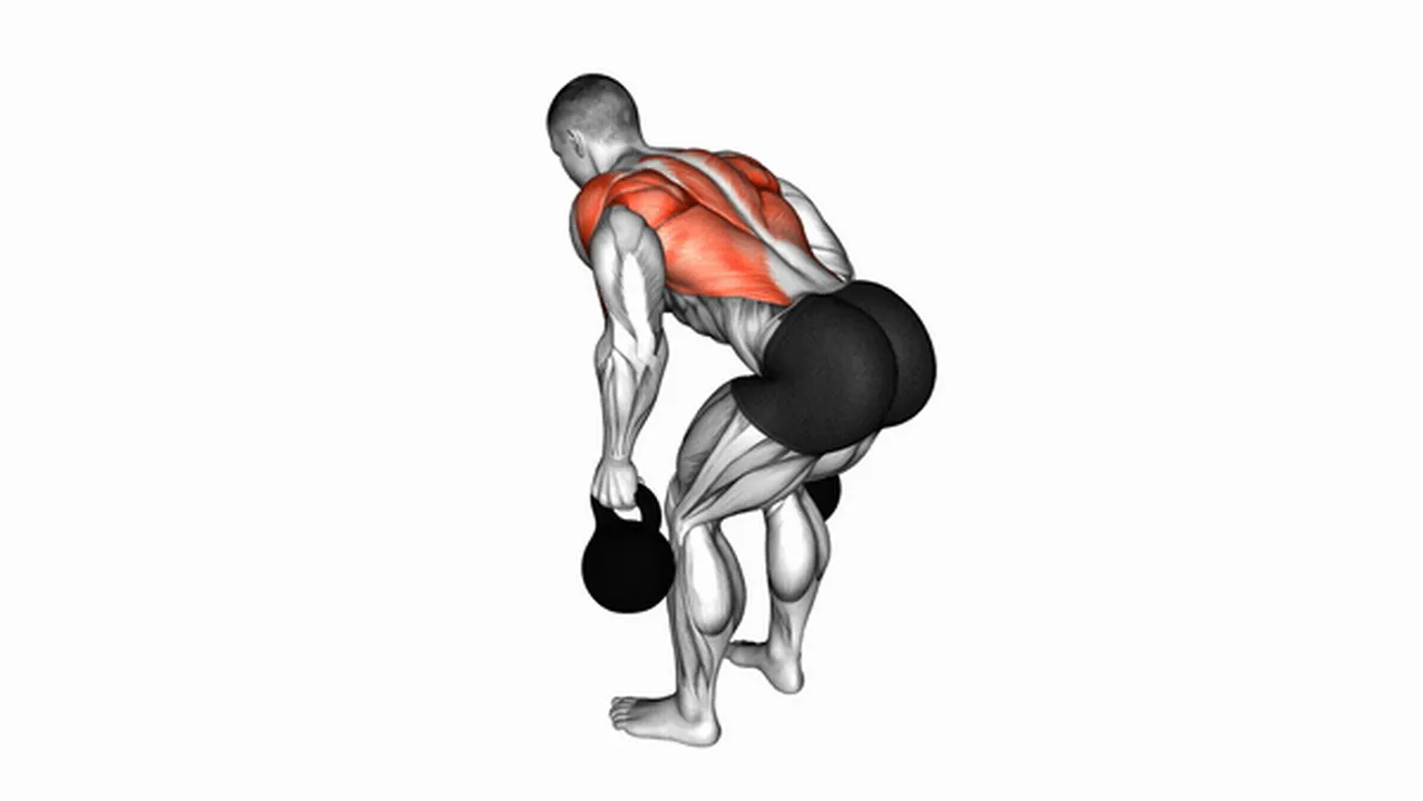 What are the benefits of kettlebell two-arm rows? Image