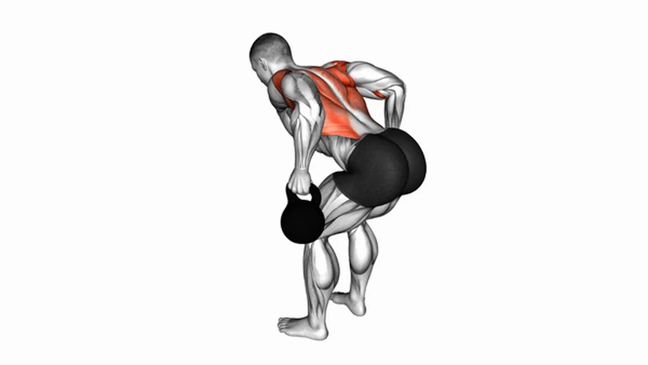 How to do kettlebell two-arm rows? Image