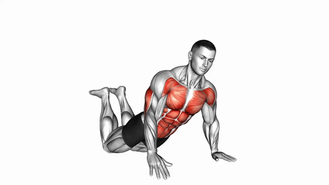 Common kneeling rotational push-up variations Image