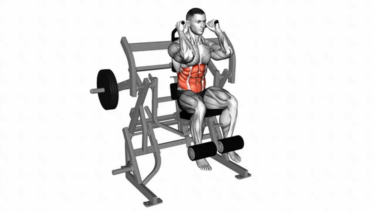 How to do the Lever Seated Leg Raise Crunch? Image