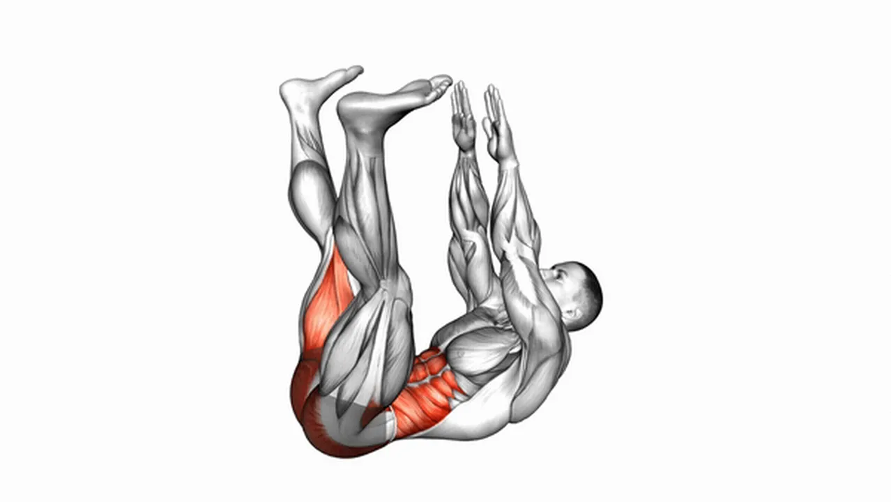 How to Perform Lying Crunch Through Legs Abduction Image