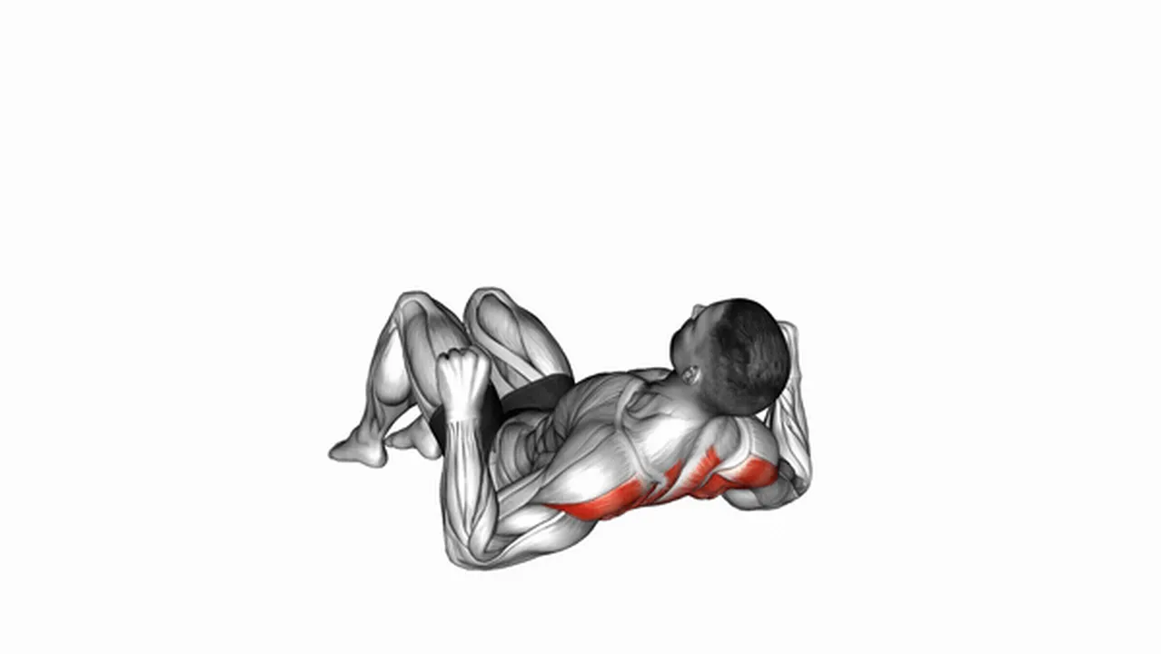 How to do lying floor rows with bent knee? Image