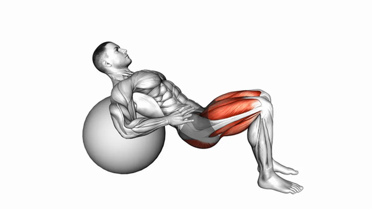 What are the benefits of lying hip lifts on a stability ball? Image