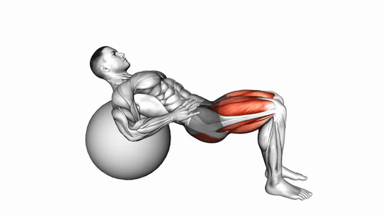 How to do lying hip lifts on a stability ball? Image