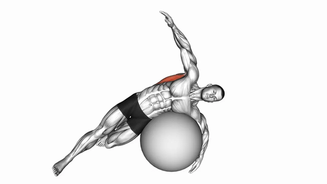 What are the benefits of the Lying Side Lat Stretch with Exercise Ball? Image