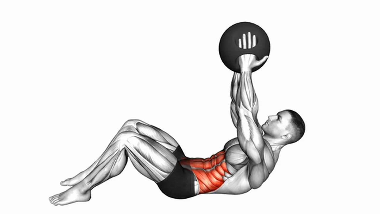 Common medicine ball crunches variations Image