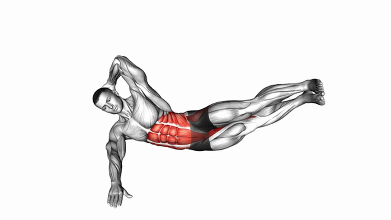 What are the benefits of oblique crunches with straight leg lift? Image