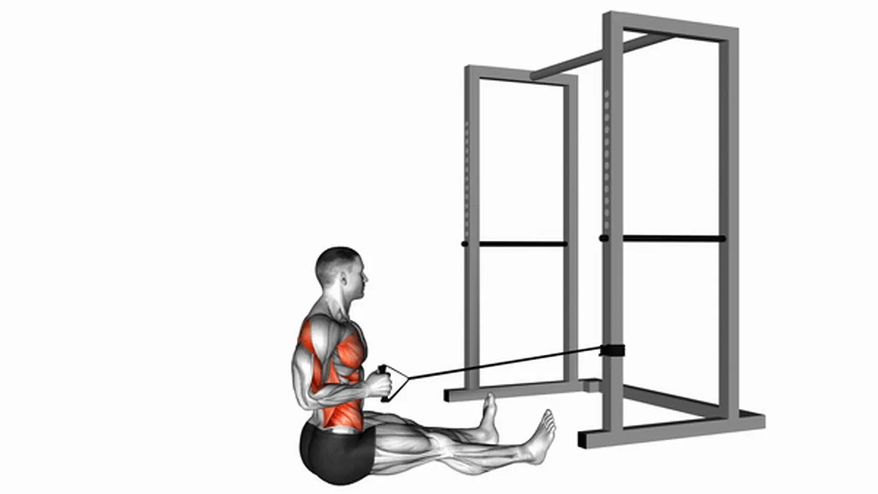 How to do the One Arm Twisting Seated Row with Band? Image