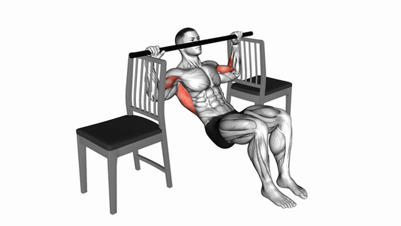 How to perform Pull-Ups with Bent Knee Between Chairs? Image