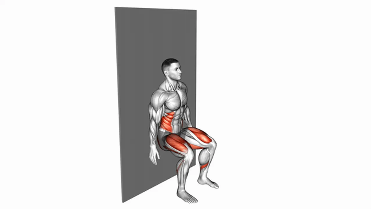 How to do seated side crunches (wall)? Image