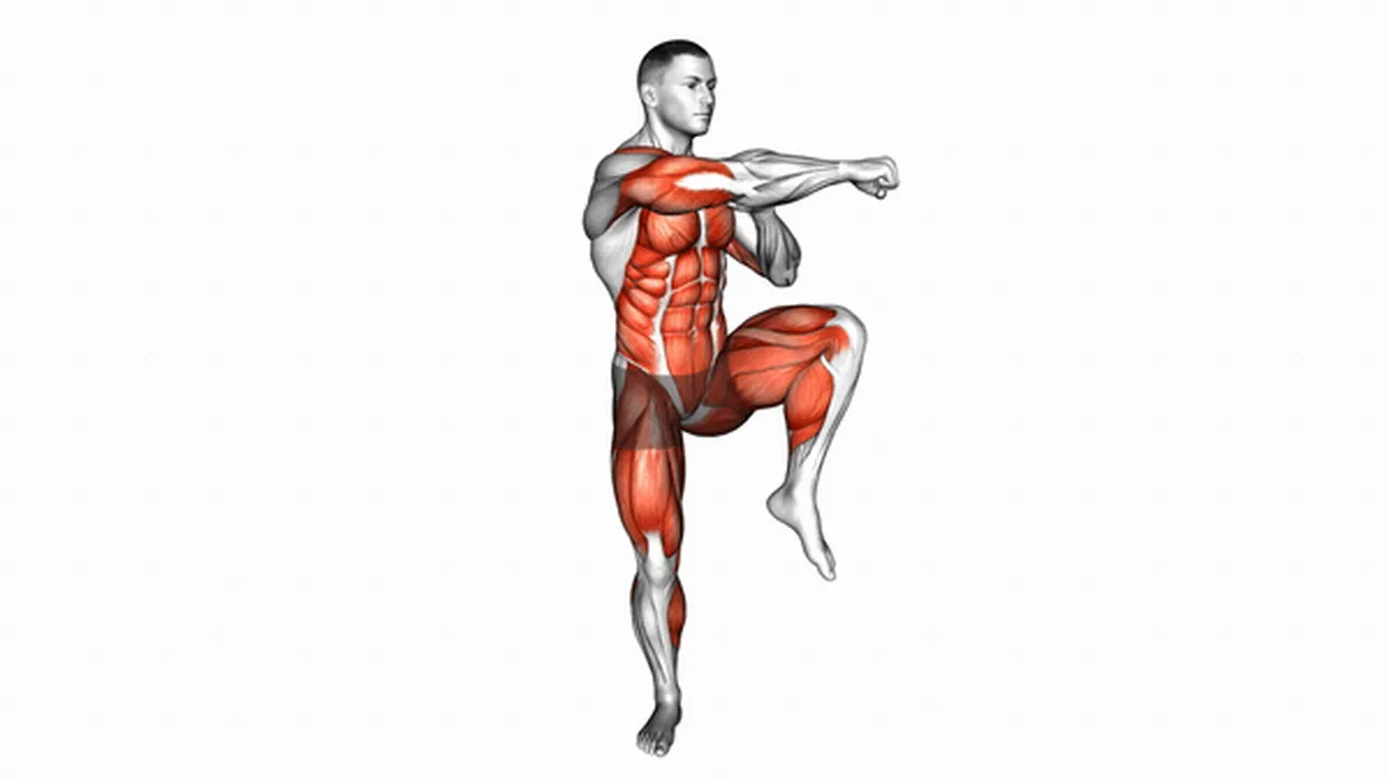 How to do Single Arm Punch and Side Knee Raise? Image