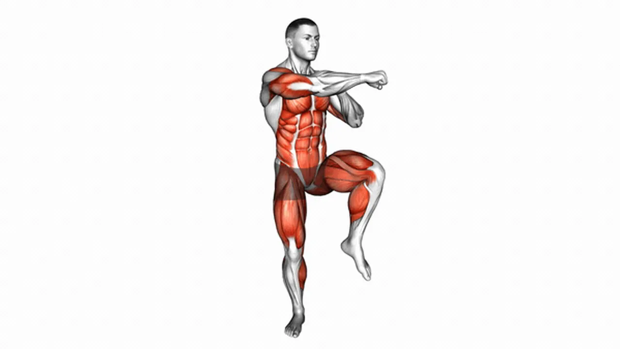 Common variations of Single Arm Punch and Side Knee Raise Image