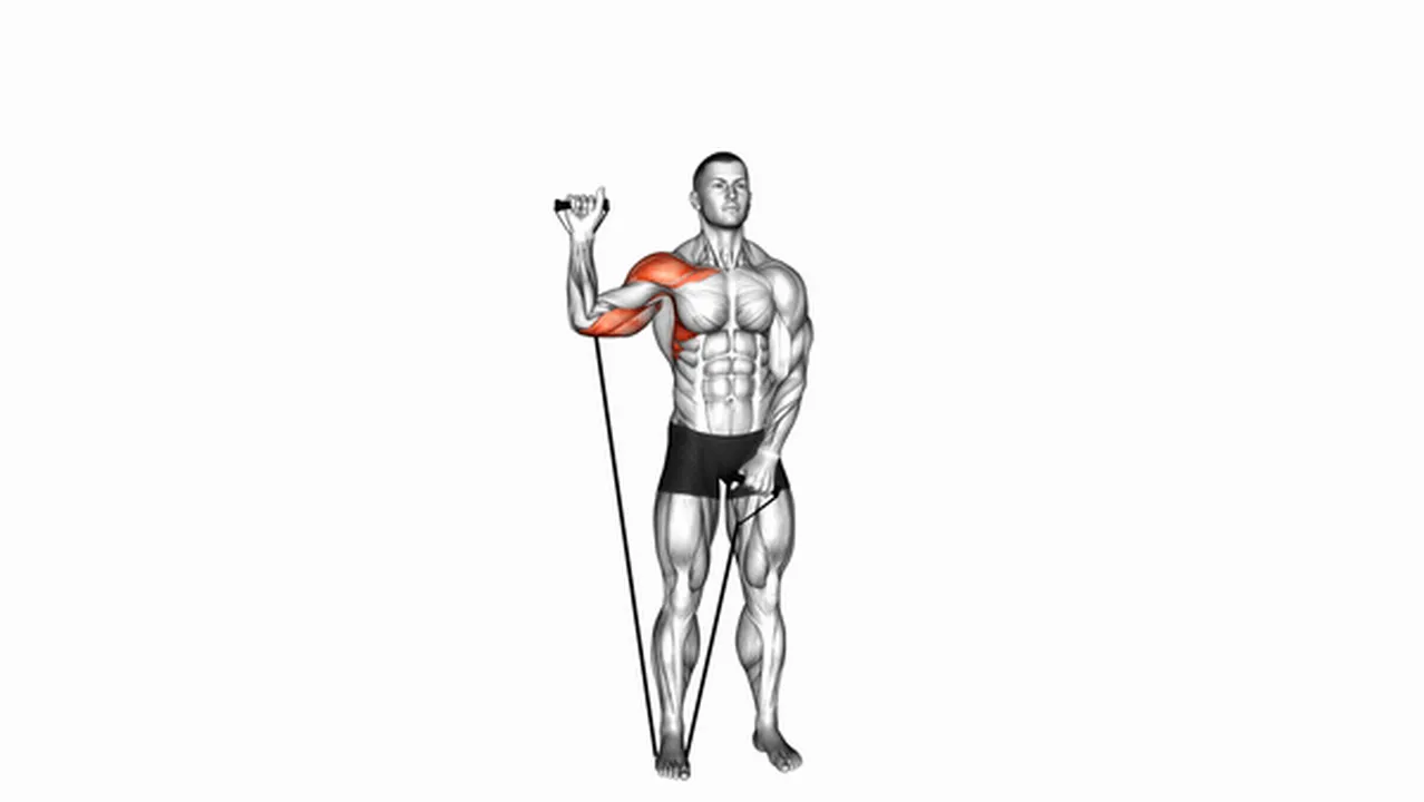 What are the benefits of the Single Arm Shoulder Press with Band? Image