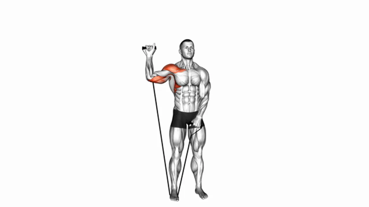 Single Arm Shoulder Press with Band