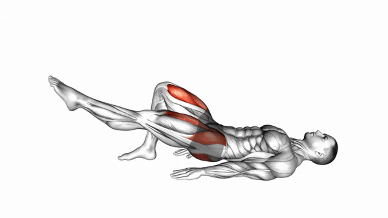 Single Straight Leg Glute Bridge Hold