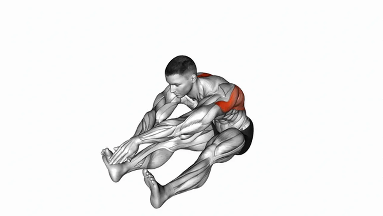 Common variations of sitting bent over back stretches Image