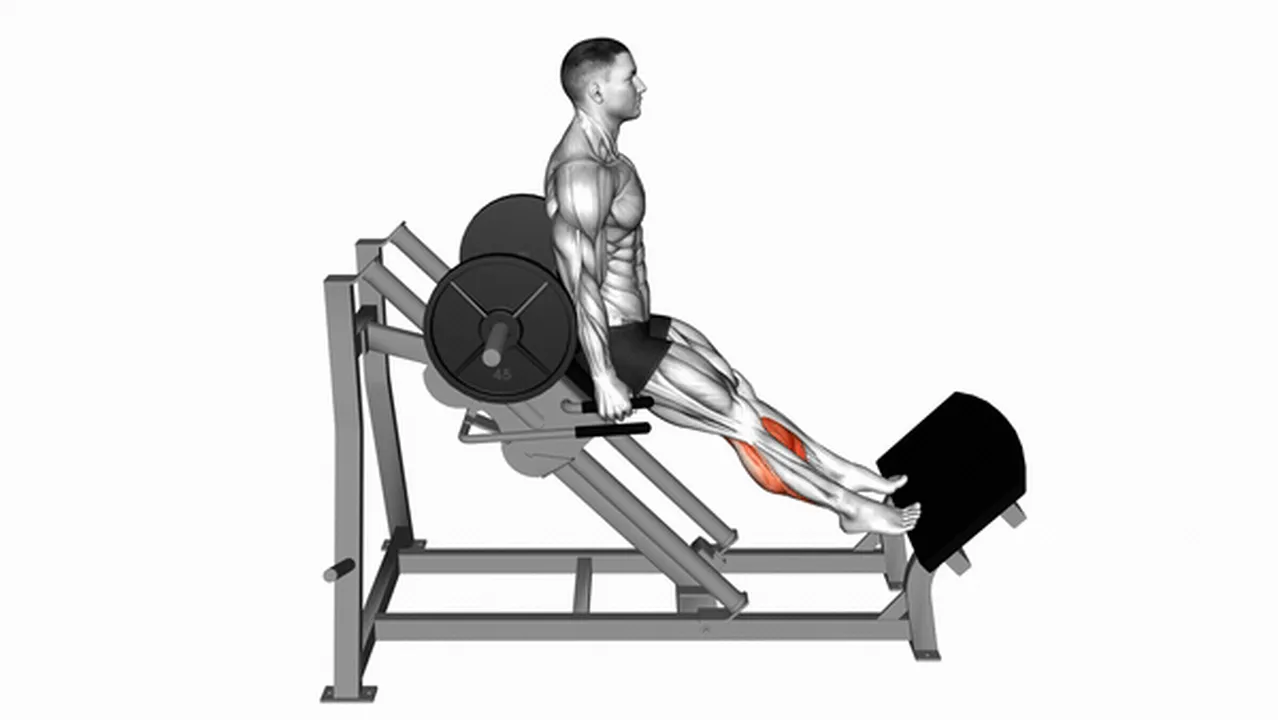 How to Perform the Sled Backward Angled Calf Raise Image