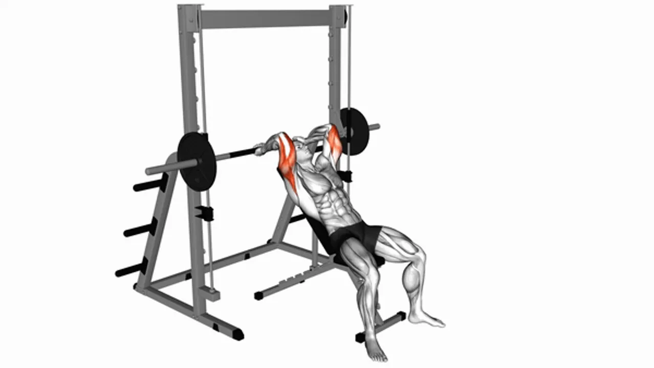 Smith Machine Incline Tricep Extensions