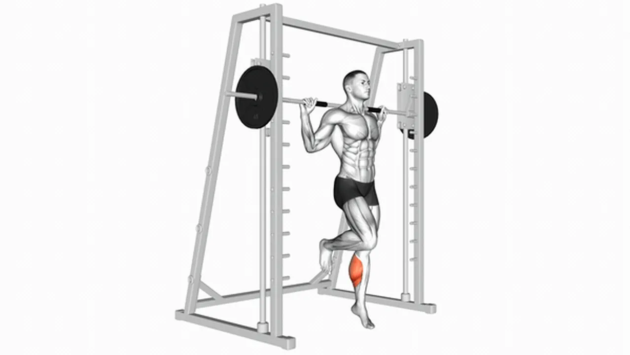 How to do the Smith One Leg Floor Calf Raise? Image