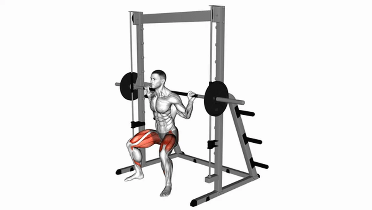 How to perform the Smith Sumo Chair Squat? Image