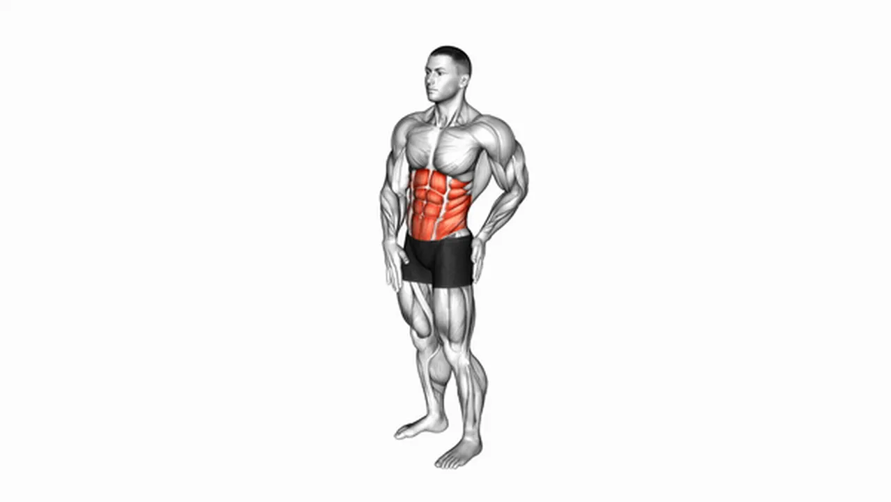 What are the benefits of the Standing Abs Rotation Stretch? Image