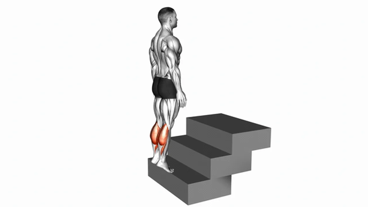 How to do Standing Calf Raises on a Staircase? Image