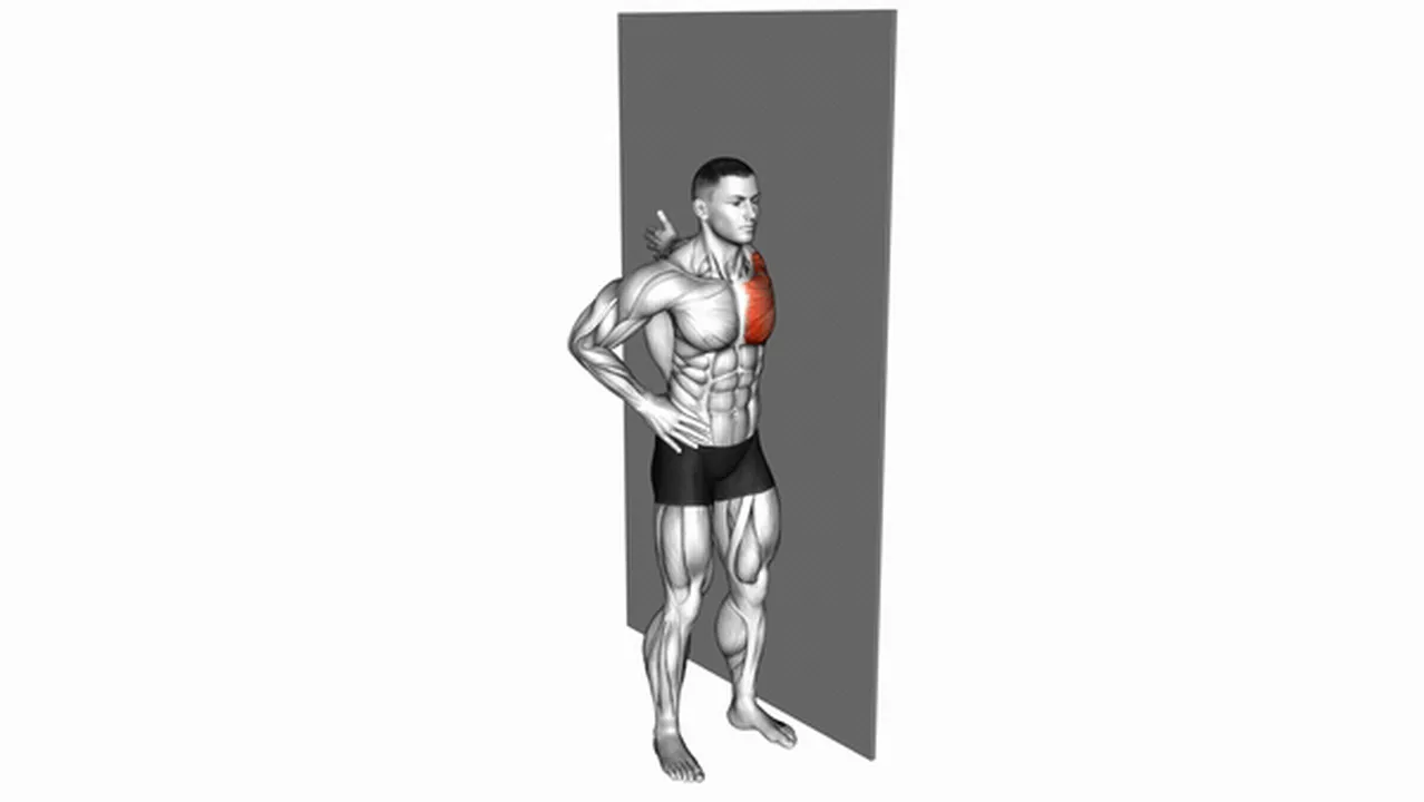 What are the benefits of standing one-arm chest stretch? Image