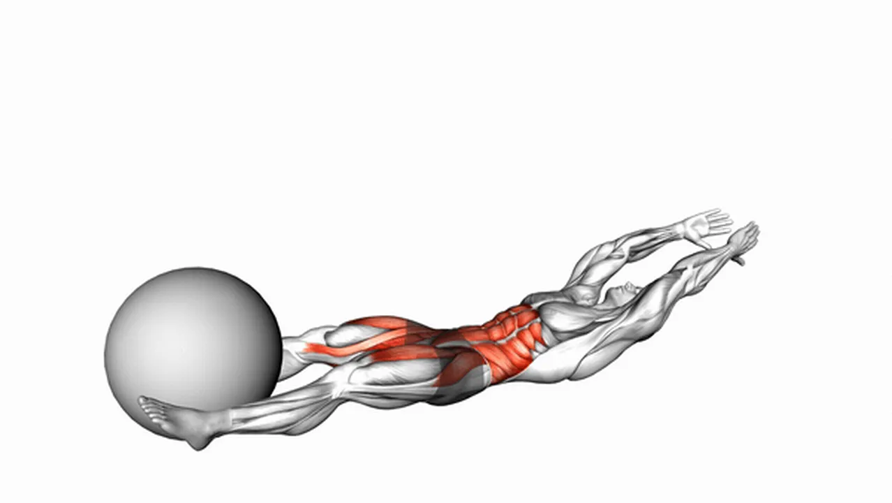 How to Perform V Up Downs with Stability Ball Image