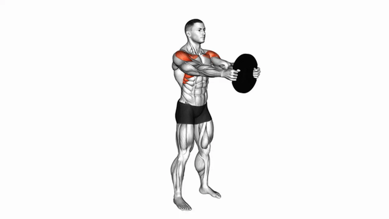 How to do weighted front raises? Image