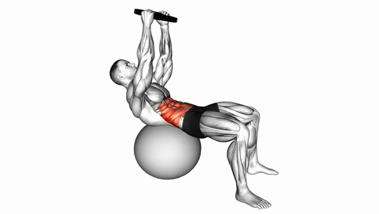 Common variations of weighted overhead crunches Image