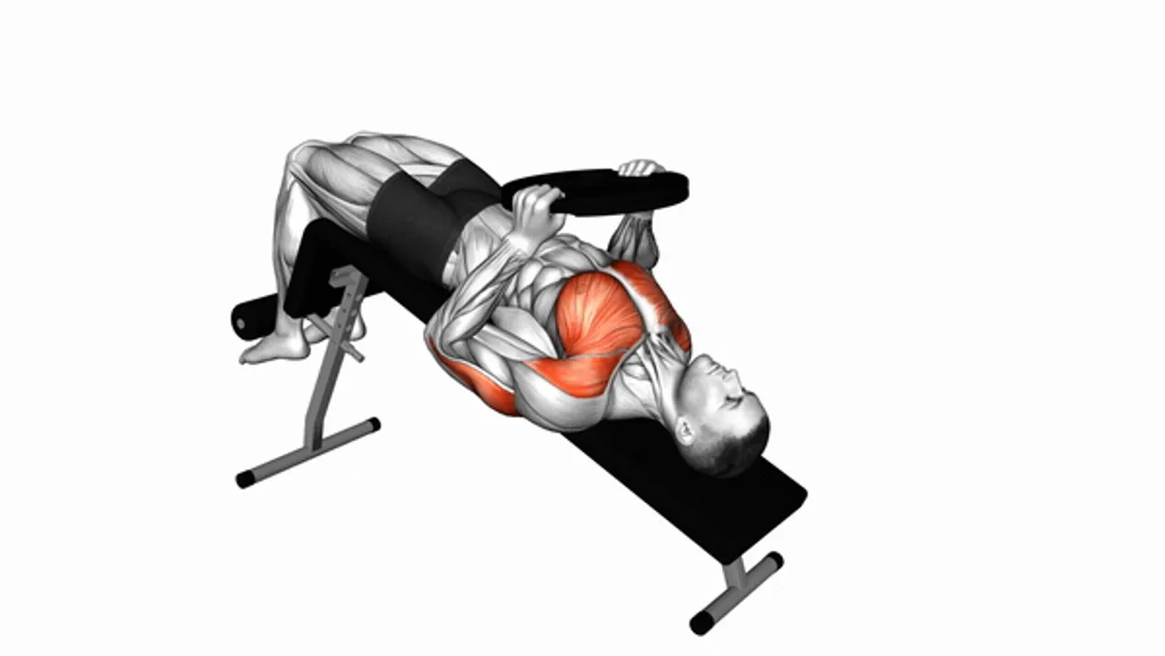 Weighted Plate Decline Chest Press