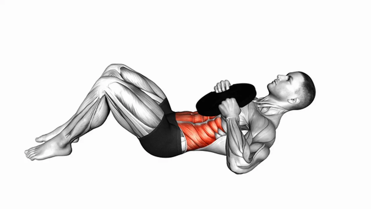 How to do Weighted Plate Lying Crunches? Image