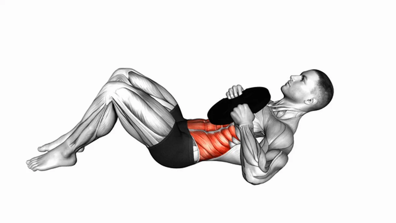 Common variations of Weighted Plate Lying Crunches Image