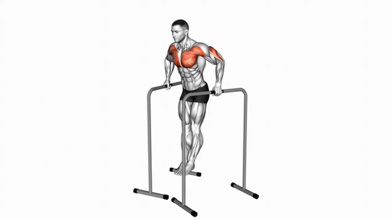 What are the benefits of wide grip chest dips? Image